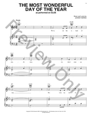 The Most Wonderful Day Of The Year piano sheet music cover